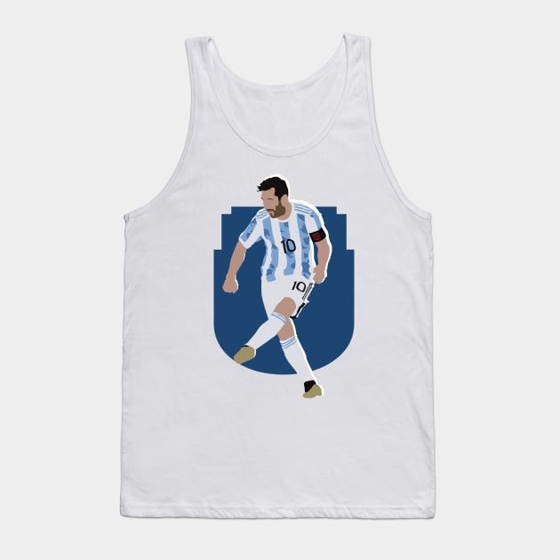 Lionel Messi Argentina Captain Copa America Tank Top by Jackshun